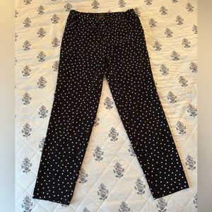 Ann Taylor Black and White Polka Dot Straight Pants